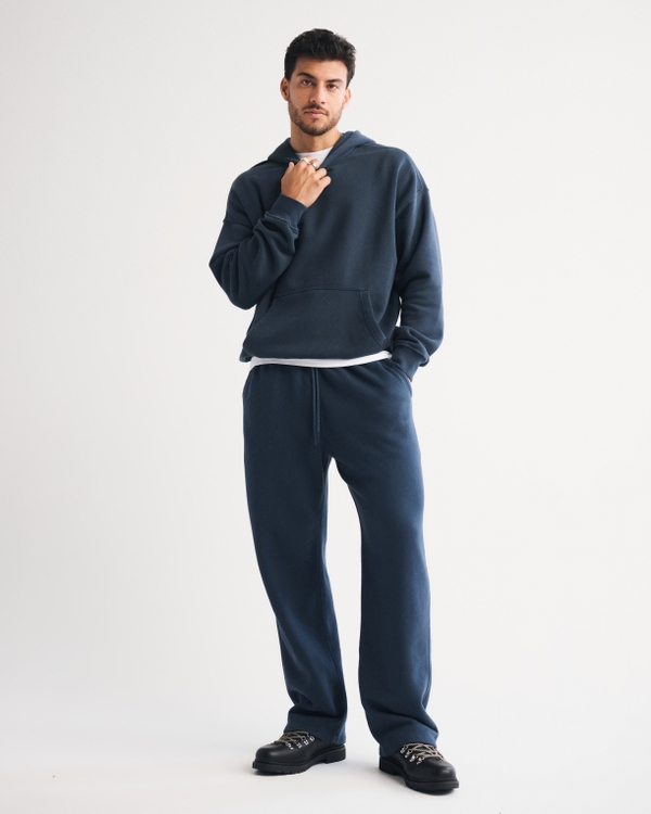Essential Baggy Open-Hem Sweatpant, Navy view 1