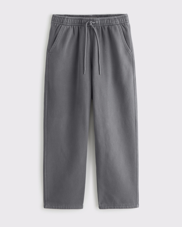 Essential Baggy Open-Hem Sweatpant, Dark Gray view 1