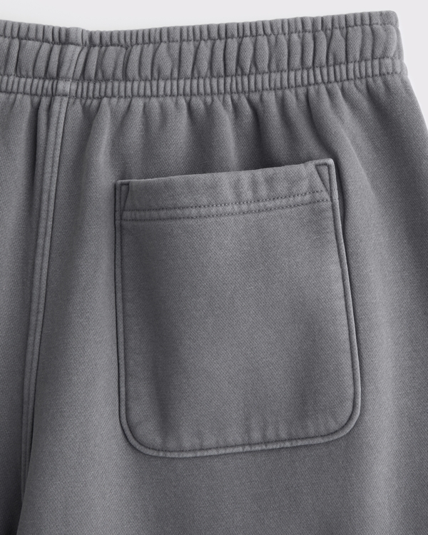 Essential Baggy Jogginghose mit offenem Saum, Dunkelgrau view 2