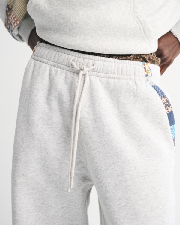 Essential Baggy Open-Hem Sweatpant, Light Heather Gray Pattern view 2