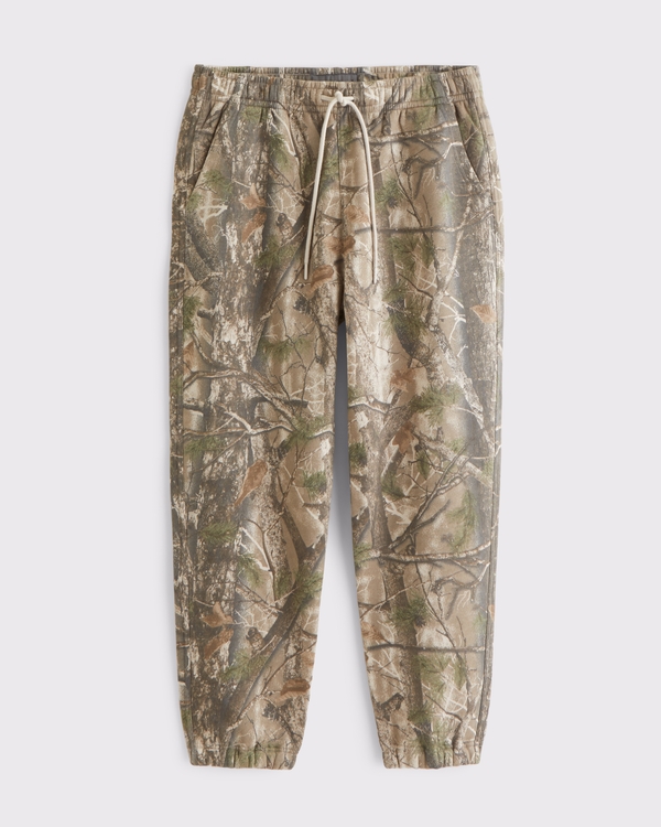 Essential Cinched Sweatpant, Olive Camo view 1