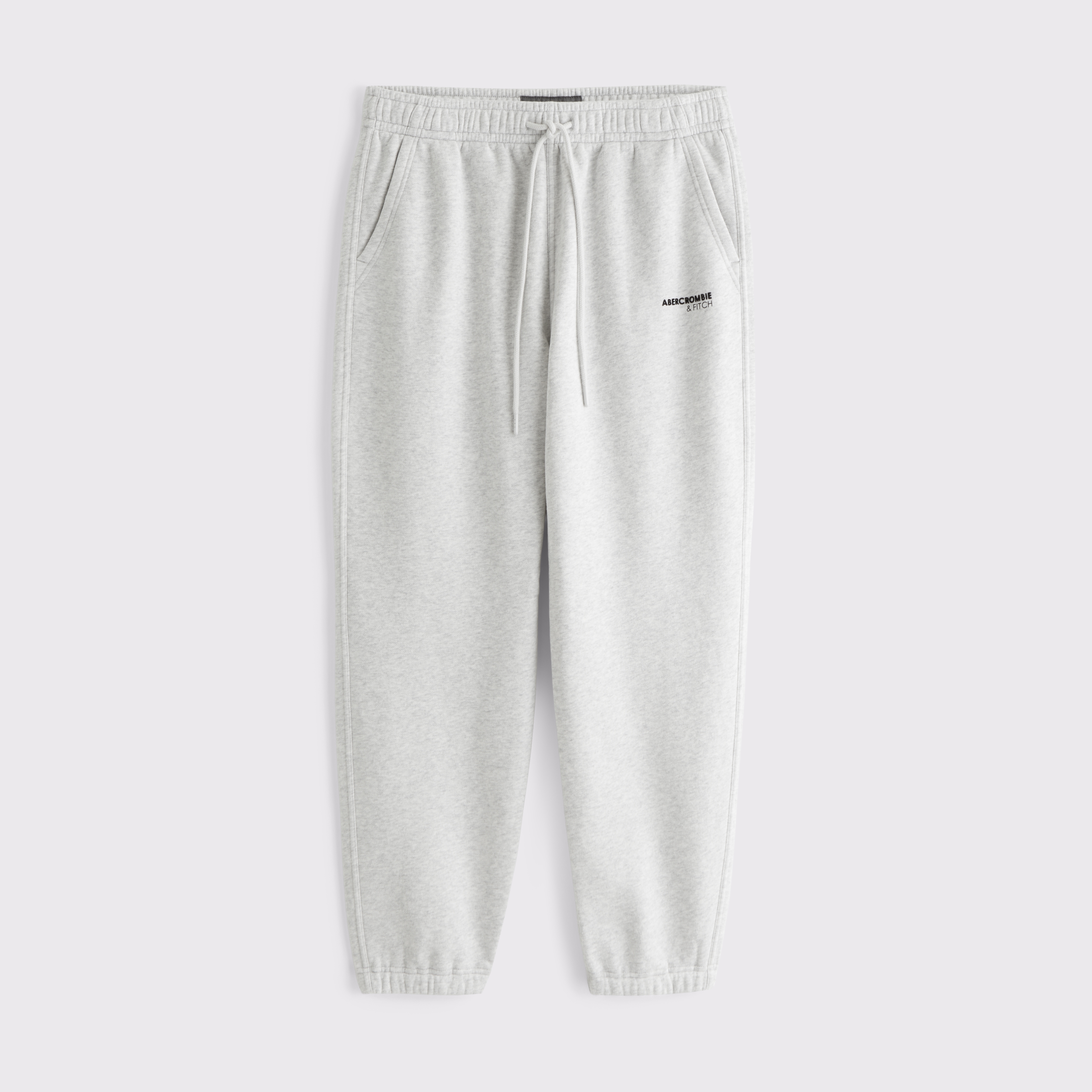 Abercrombie & Fitch Logo Cinched Sweatpant In Gray