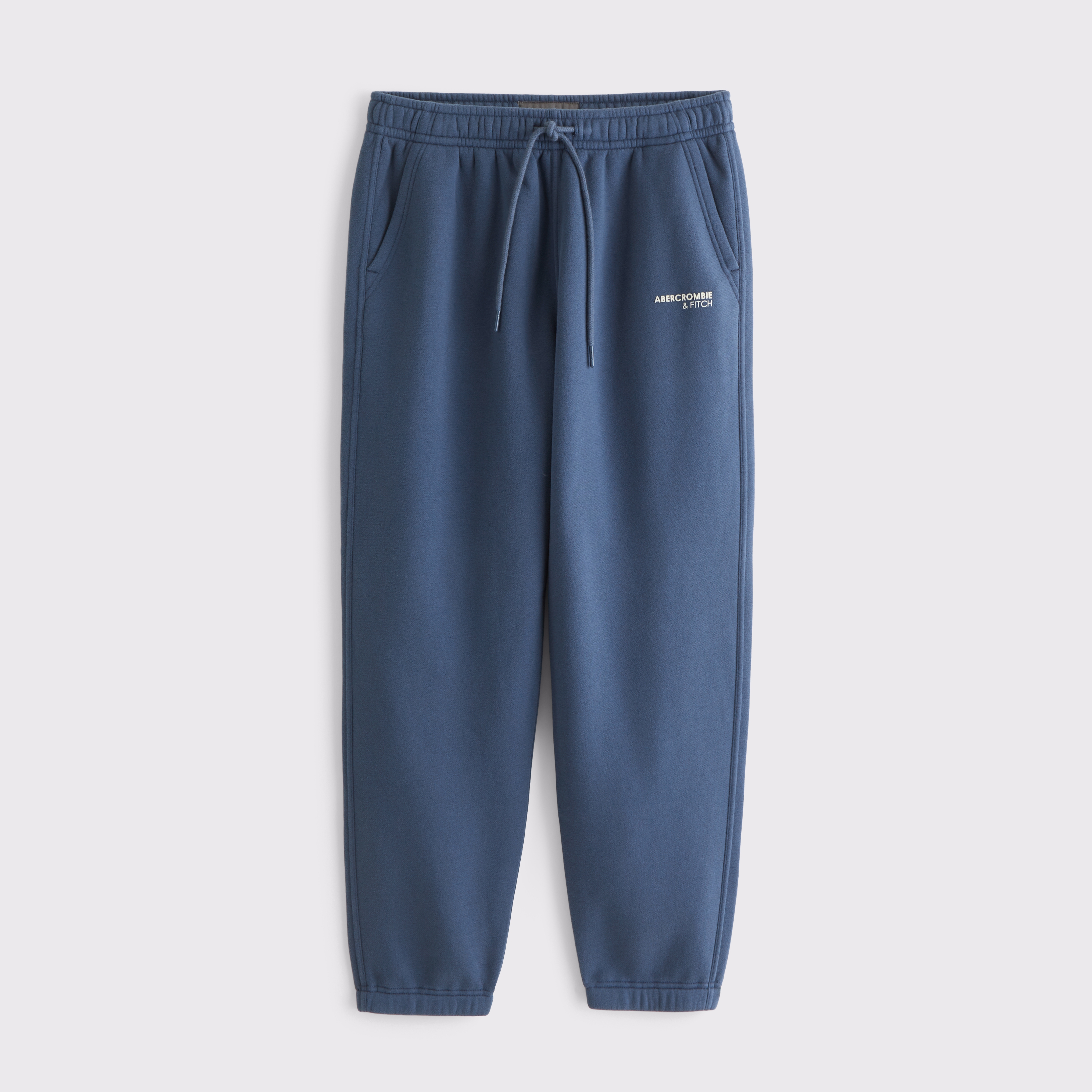 Abercrombie & Fitch Logo Cinched Sweatpant In Blue