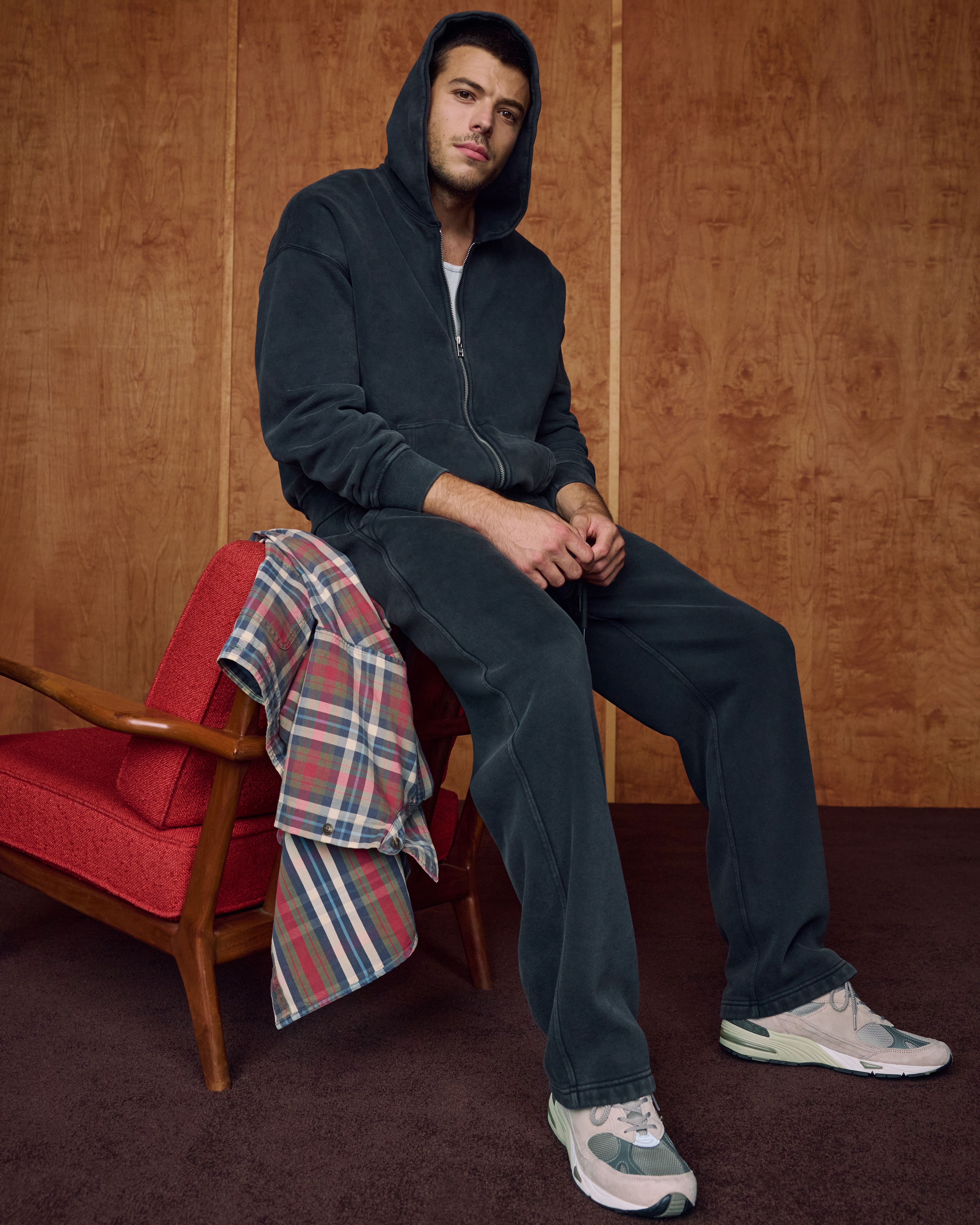 Abercrombie & Fitch Essential Baggy Open-hem Sweatpant In Black