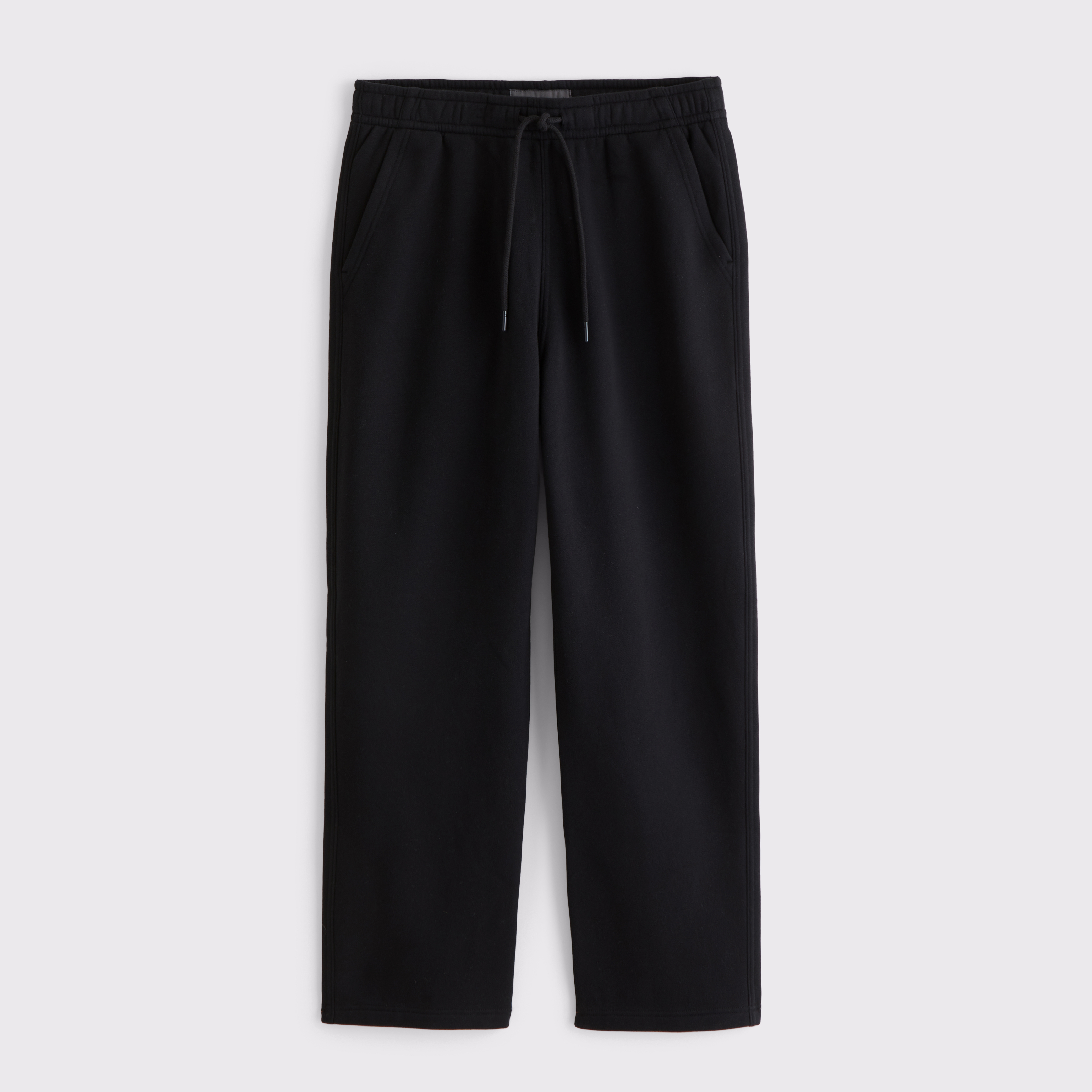 Abercrombie & Fitch Essential Straight Open-hem Sweatpant In Black