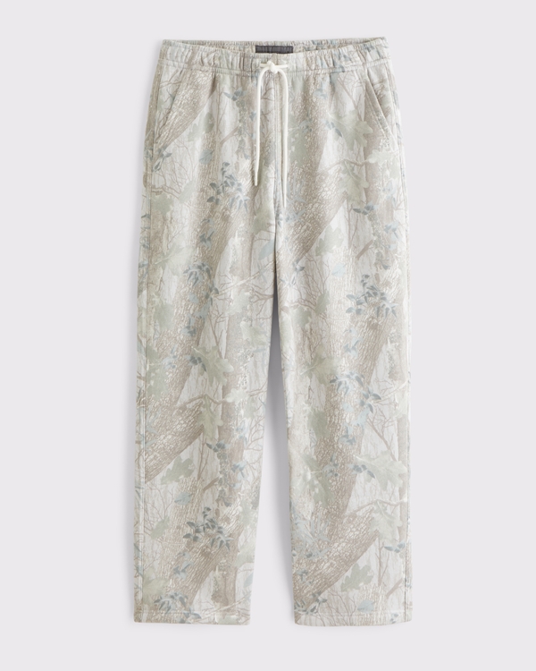 Essential Straight Open-Hem Sweatpant, Taupe Camo view 1