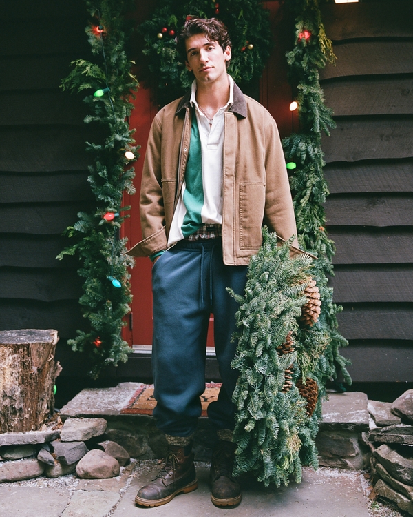 Essential Baggy Cinched Sweatpant, Navy view 1