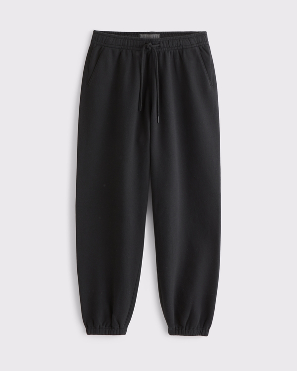 Essential Baggy Cinched Sweatpant, Black view 1