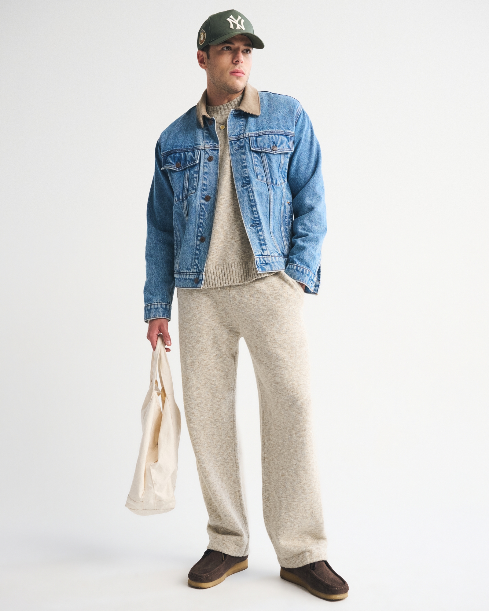 Baggy Open-Hem Sweater Pant