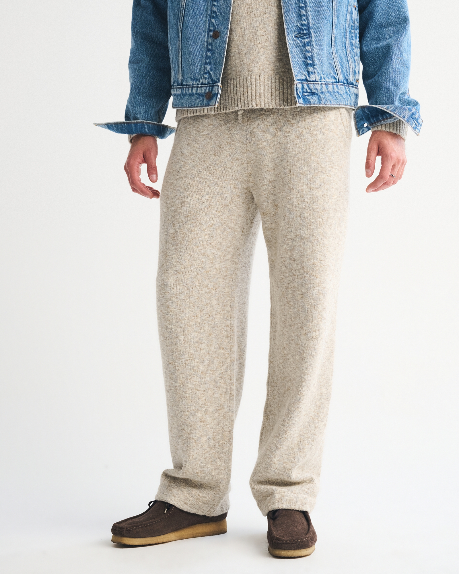 Baggy Open-Hem Sweater Pant