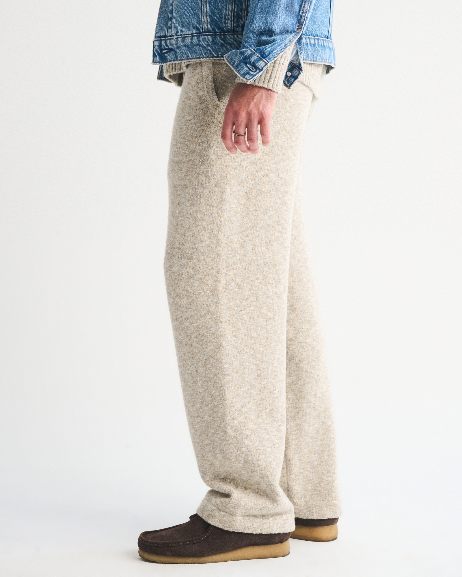 Baggy Open-Hem Sweater Pant