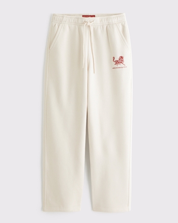 Lunar New Year Baggy Open-Hem Sweatpant