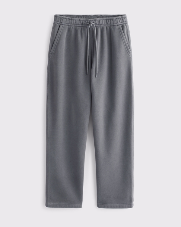 Essential Straight Open-Hem Sweatpant, Dark Gray Wash view 1