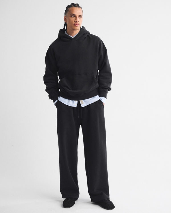 Essential Ultra Baggy Open-Hem Sweatpant, Black view 2