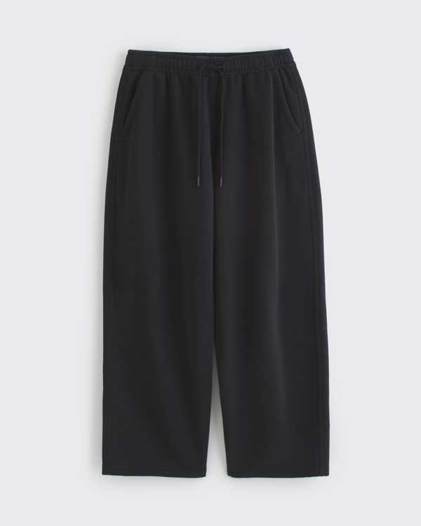 Essential Ultra Baggy Open-Hem Sweatpant, Black view 1