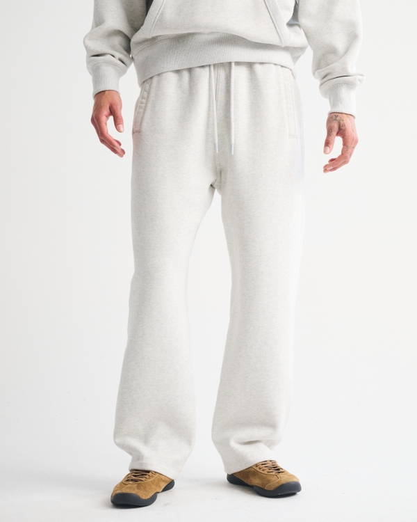 Heritage Heavyweight Baggy Open-Hem Sweatpant, Light Gray view 2