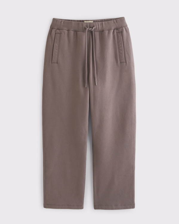 Heritage Heavyweight Baggy Open-Hem Sweatpant, Deep Taupe view 1