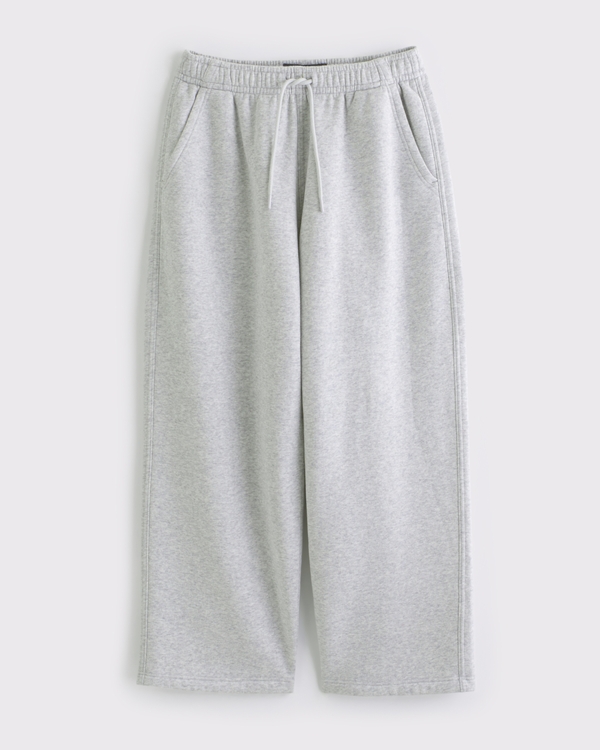 Essential Ultra Baggy Open-Hem Sweatpant, Light Gray view 1