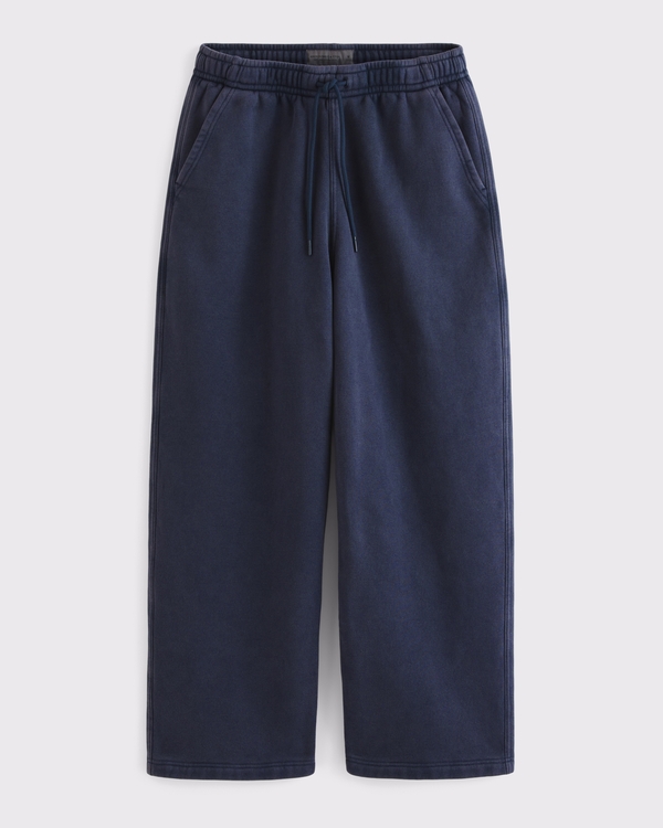 Essential Ultra Baggy Open-Hem Sweatpant, Dark Indigo view 1