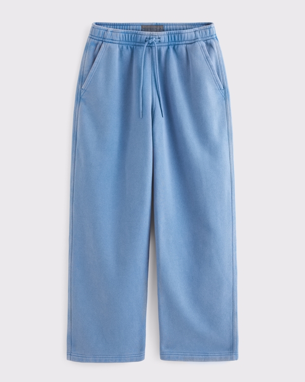 Essential Ultra Baggy Open-Hem Sweatpant, Light Blue view 1