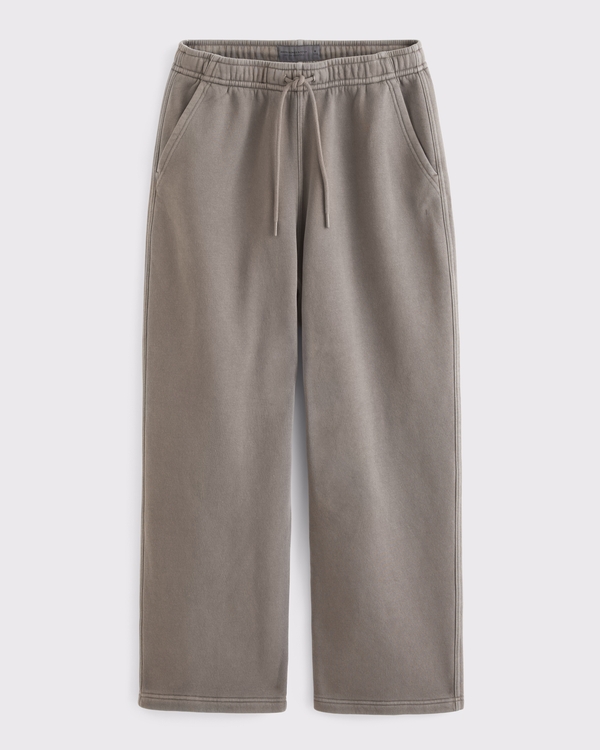 Essential Ultra Baggy Open-Hem Sweatpant, Light Brown view 1