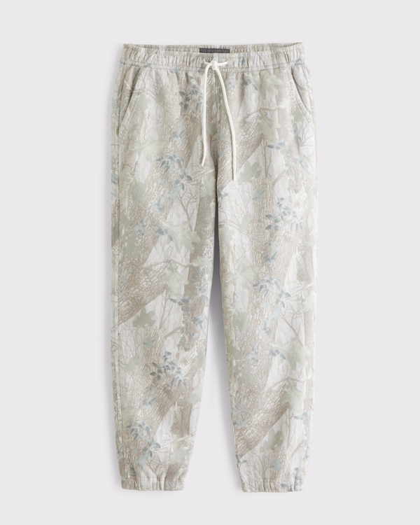 Essential Cinched Sweatpant, Taupe Camo view 1