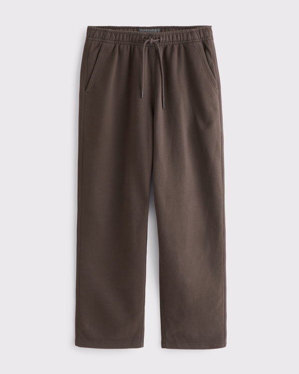 Essential Baggy Open-Hem Sweatpant, Chocolate Brown view 1