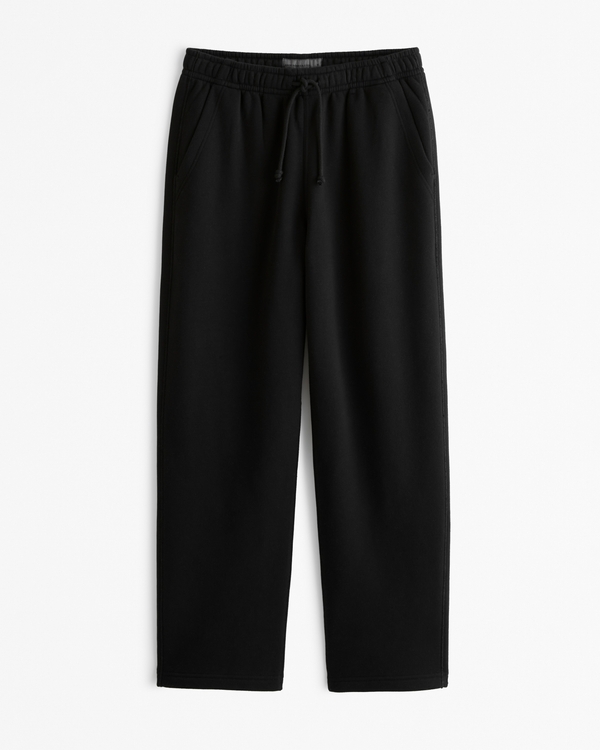 Essential Baggy Open-Hem Sweatpant, Black view 1