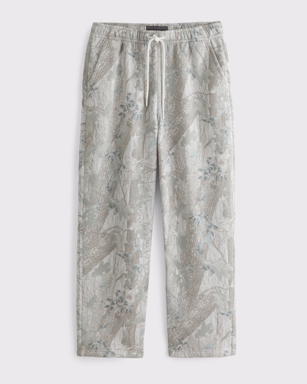 Jogging ample à ourlet ouvert essentiel, Camouflage Taupe view 1