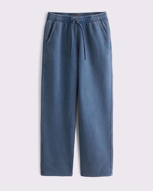 Essential Baggy Open-Hem Sweatpant, Navy Blue view 1