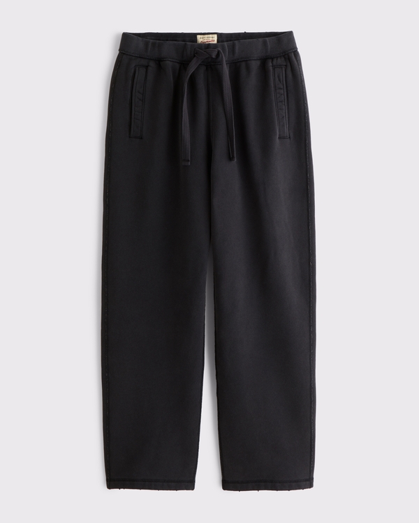 Heritage Heavyweight Baggy Open-Hem Sweatpant, Black Wash view 1
