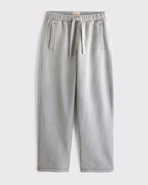 Heritage Heavyweight Baggy Open-Hem Sweatpant, Dark Gray Wash view 1