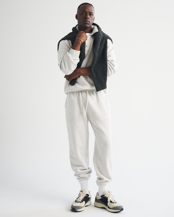 Essential Cinched Sweatpant, Heather Gray view 1