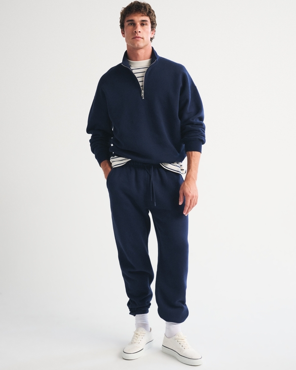 Essential Cinched Sweatpant, Navy view 1