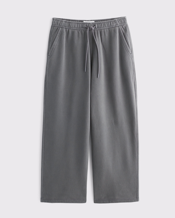 Essential Ultra Baggy Open-Hem Sweatpant, Cool Gray view 1