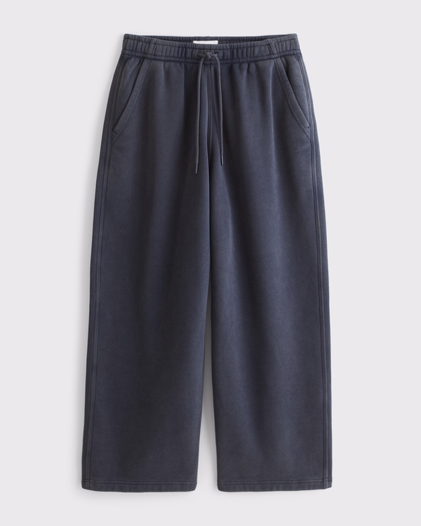 Essential Ultra Baggy Open-Hem Sweatpant, Muted Navy view 1