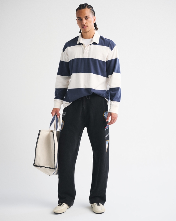 Buffalo Bills Baggy Open-Hem Sweatpant, Black-buffalo Bills view 1
