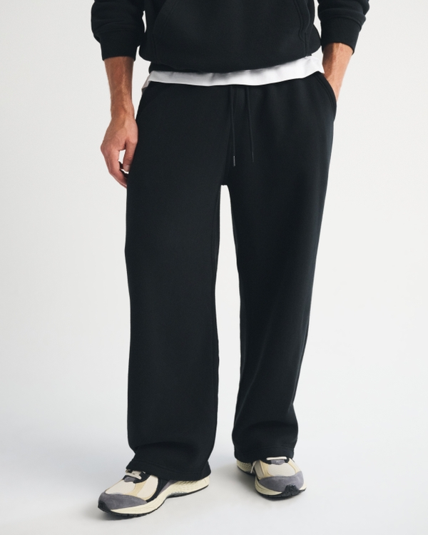 Essential Ultra Baggy Open Hem Sweatpant, Black view 2
