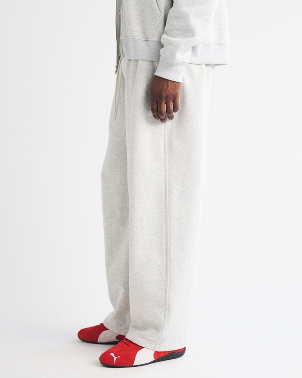 Essential Ultra Baggy Open Hem Sweatpant, Heather Gray view 2
