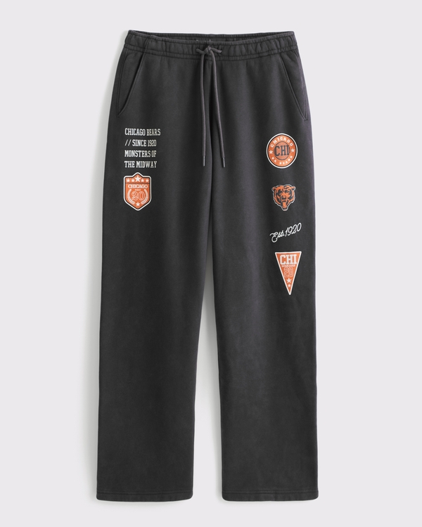 Chicago Bears Baggy Open-Hem Sweatpant, Navy-chicago Bears view 1