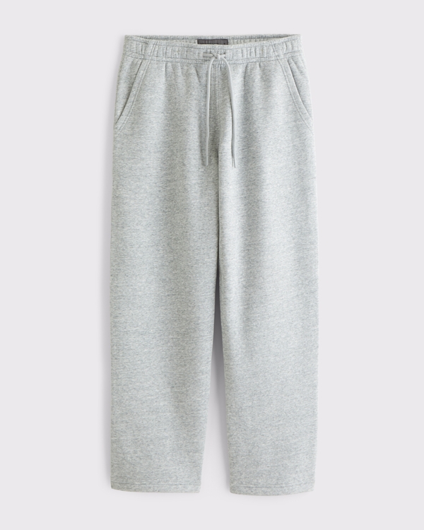 Essential Straight Open-Hem Sweatpant, Heather Gray view 1