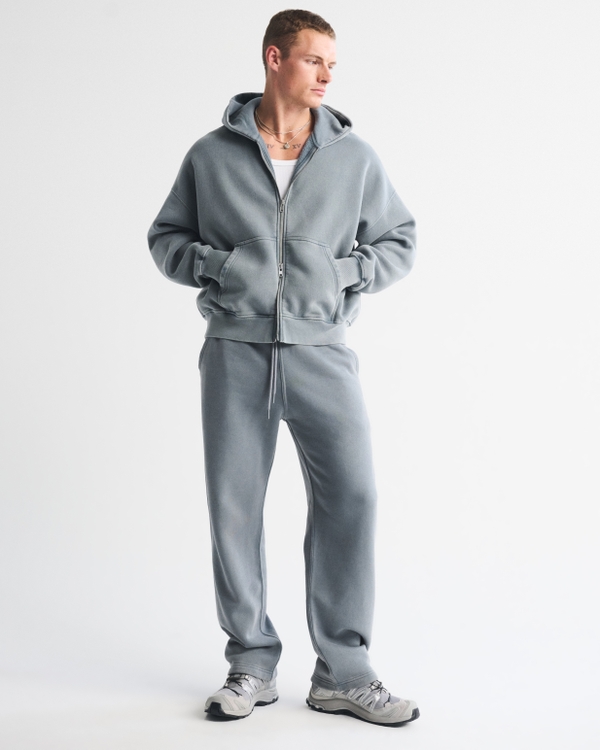 Essential Straight Open-Hem Sweatpant, Storm view 1