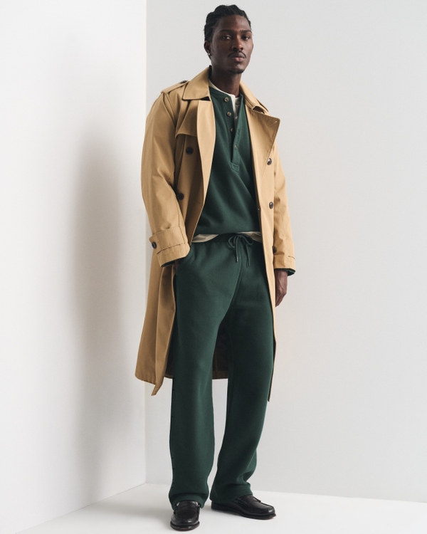 Essential Straight Open-Hem Sweatpant, Dark Spruce view 1