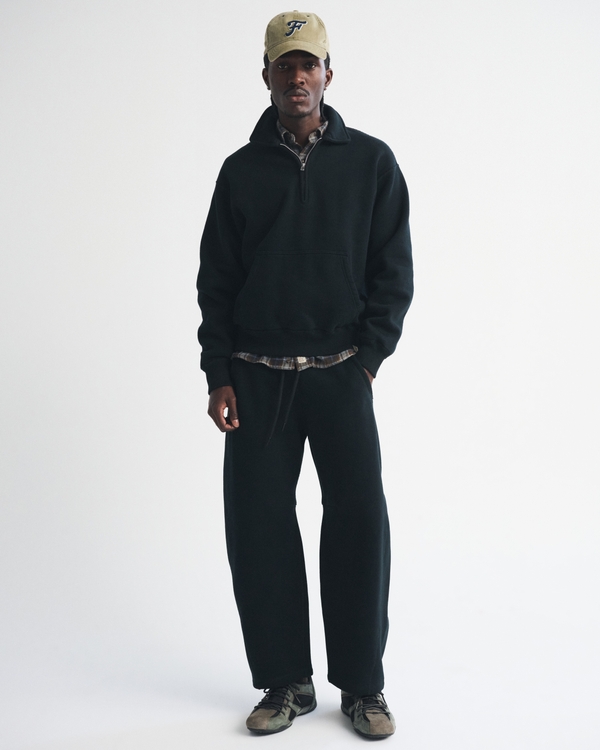 Essential Heavyweight Barrel Sweatpant, Black view 1