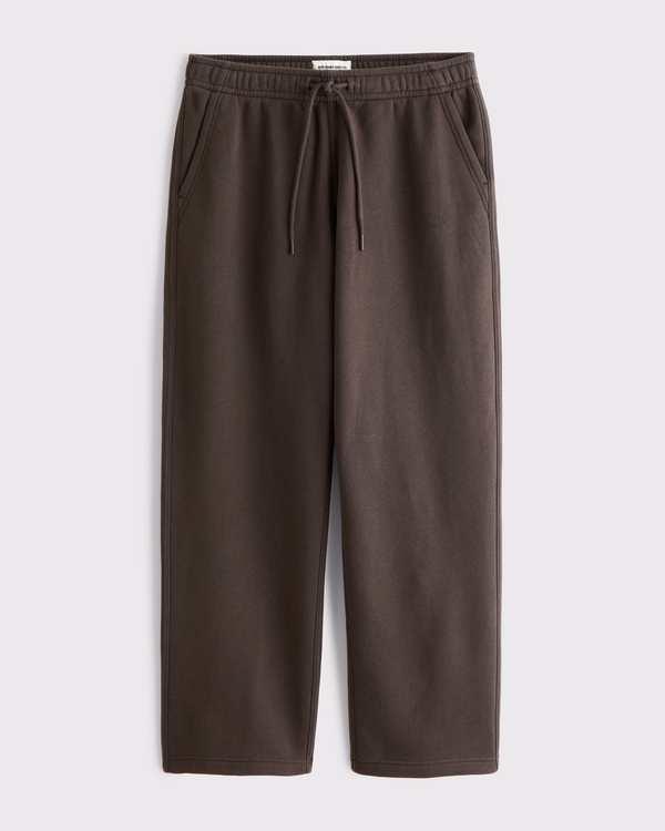Essential Straight Open-Hem Sweatpant, Dark Brown view 1