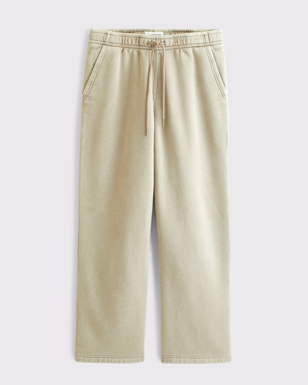 Essential Straight Open-Hem Sweatpant, Light Brown view 1