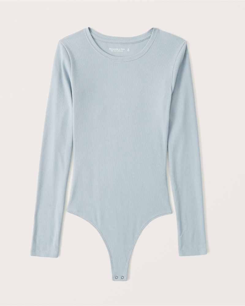 Women's Long-Sleeve Ribbed Crew Bodysuit, Women's New Arrivals