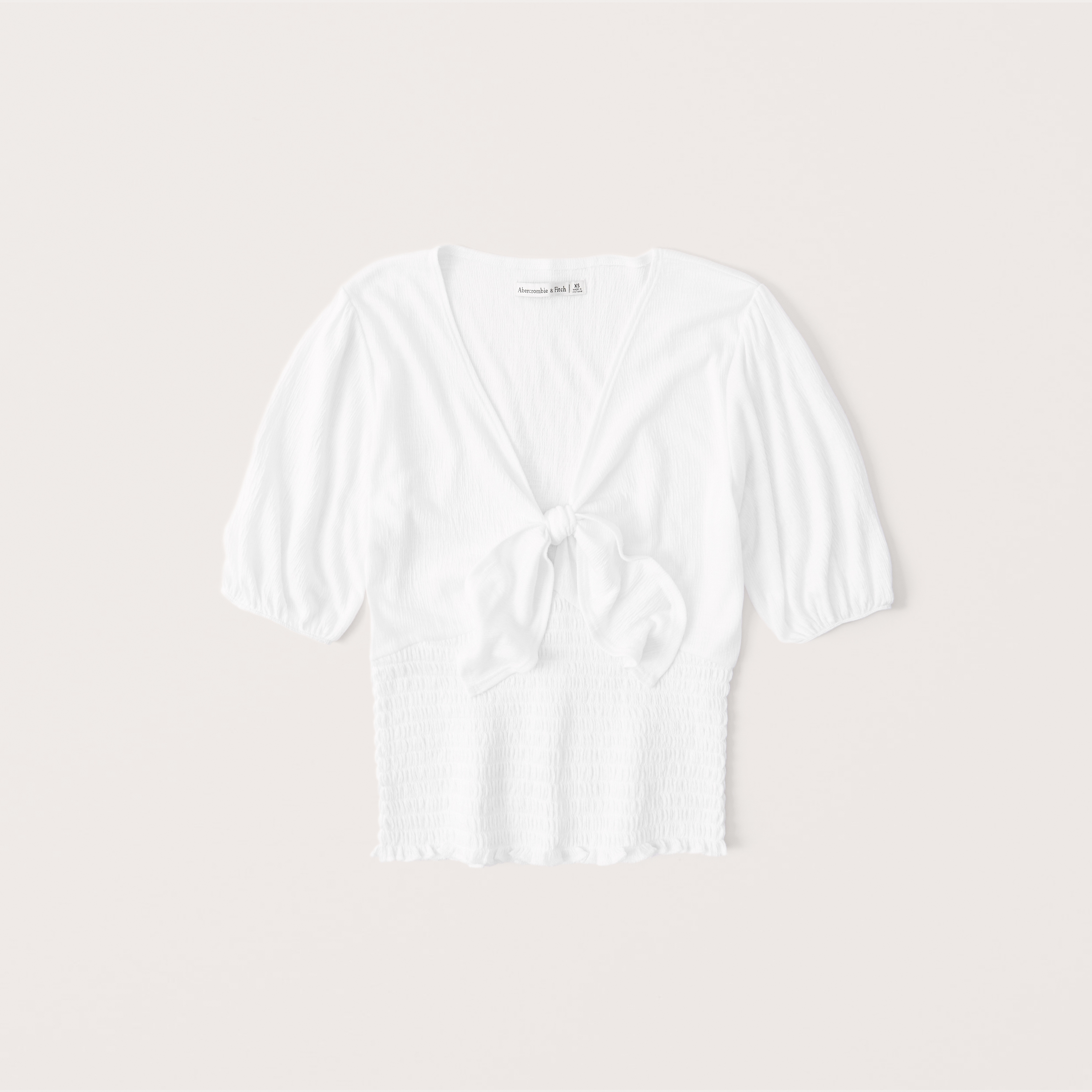 white tie front top short sleeve