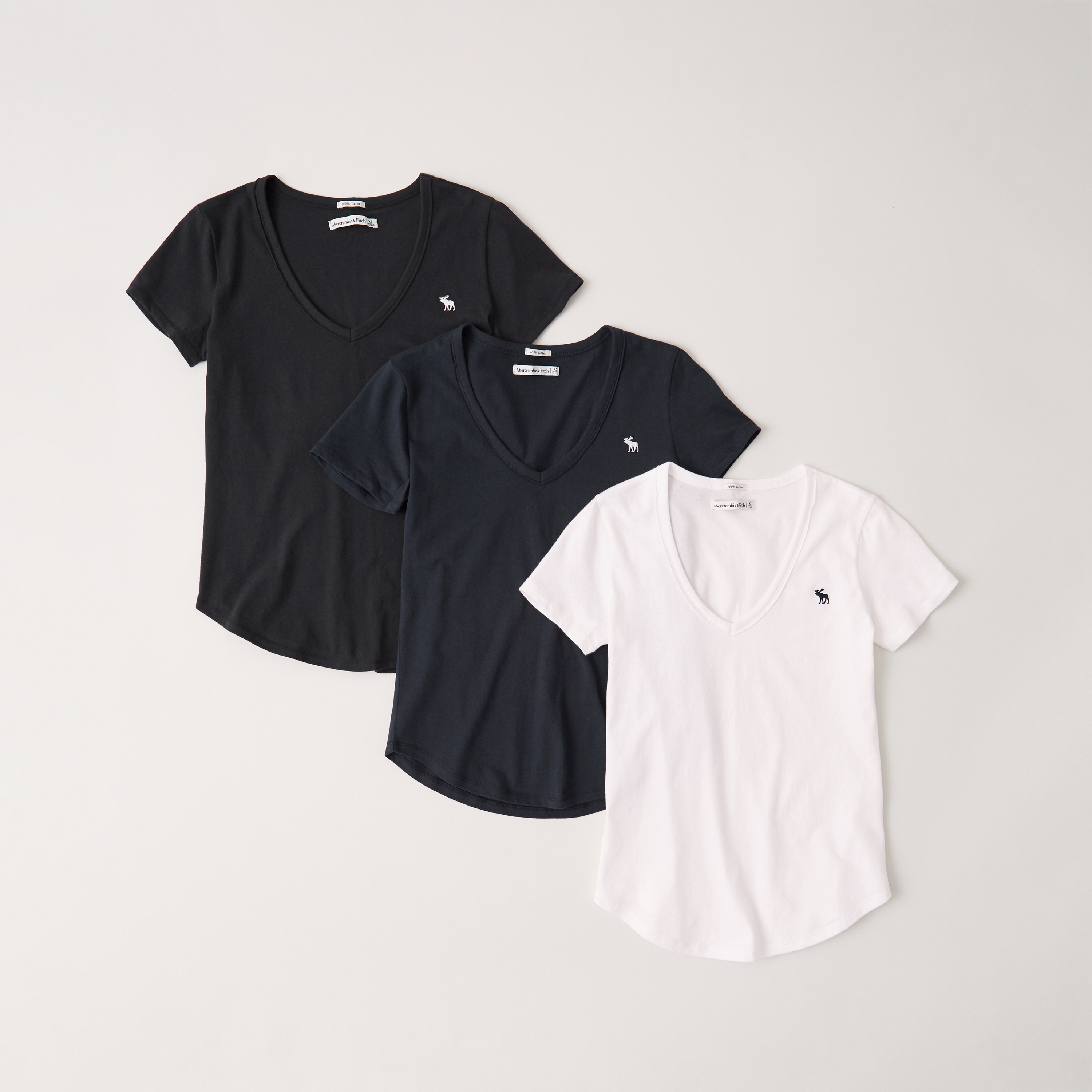 abercrombie 3 pack t shirt