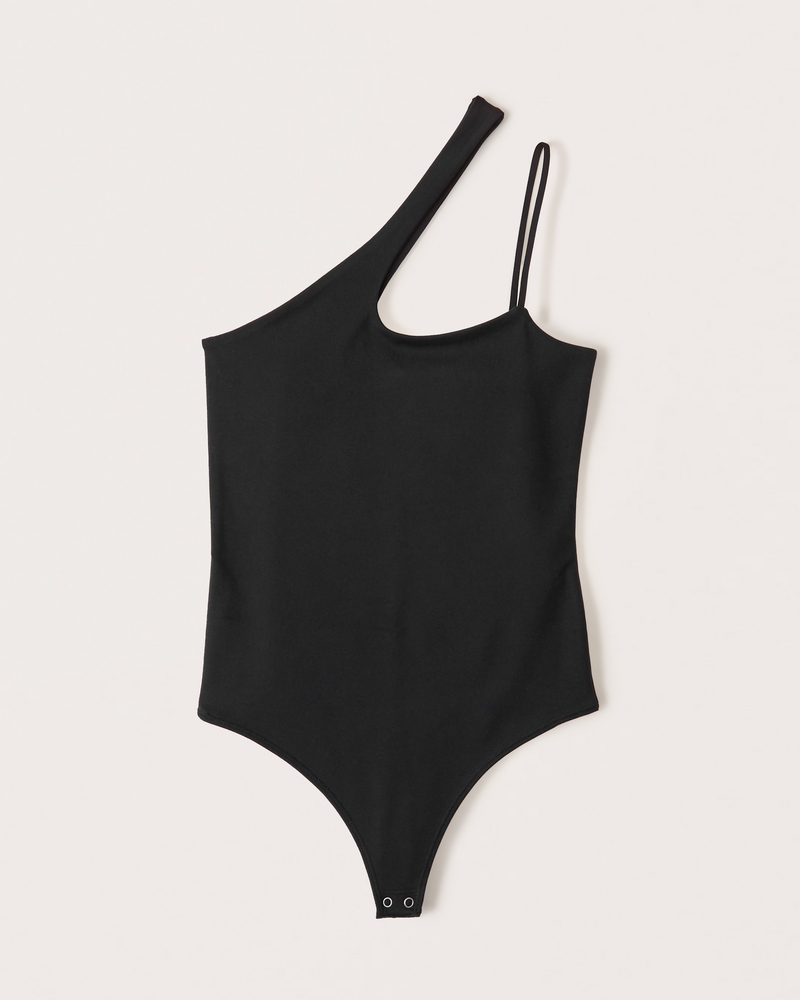 Asymmetrical One-Shoulder Seamless Fabric Bodysuit